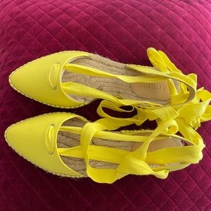 J.CREW Yellow Espadrille Flats